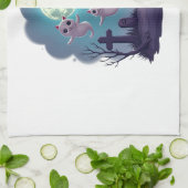 幽霊猫パレード キッチンタオル (折り畳み)