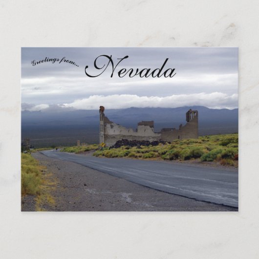 幽霊町の流紋岩ネバダ ポストカード (正面)