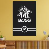 幽霊白ステゴサウルスのスパイク恐竜 キャンバスプリント (インサイチュ (リビング))