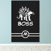 幽霊白ステゴサウルスのスパイク恐竜 キャンバスプリント (インサイチュ (ウッドフロア))