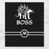 幽霊白ステゴサウルスのスパイク恐竜 ワインラベル (シングルラベル)