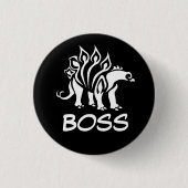 幽霊白ステゴサウルスのスパイク恐竜 缶バッジ (正面)