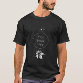 幽霊白ステゴサウルスのスパイク恐竜 Tシャツ (正面)