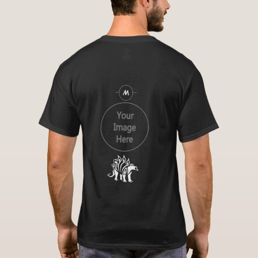 幽霊白ステゴサウルスのスパイク恐竜 Tシャツ (裏面)