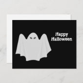 幽霊白人漫画のグラフィックハロウィーン ポストカード (正面/裏面)