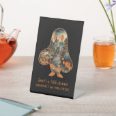 幽霊皮肉なハロウィンデコール 台座サイン (インサイチュ)