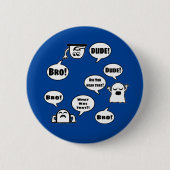 幽霊研究者 缶バッジ (正面)