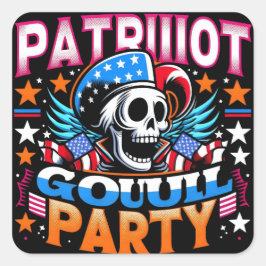 幽霊神話と芸術における愛国心ポップ・アートの スクエアシール