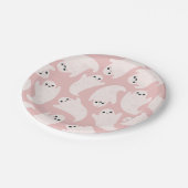 幽霊紙プレート（ピンク色） ペーパープレート (アングル)