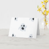 幽霊絵文字 カード (黄色い花)