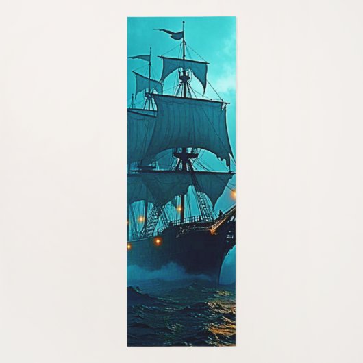 幽霊船オンザストーミーシーズデザイン ヨガマット (裏面)