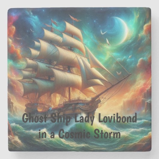 幽霊船レディーロビボンドの宇宙の嵐 ストーンコースター (正面)
