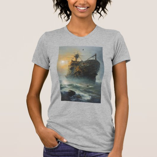 幽霊船、海賊 Tシャツ (正面)