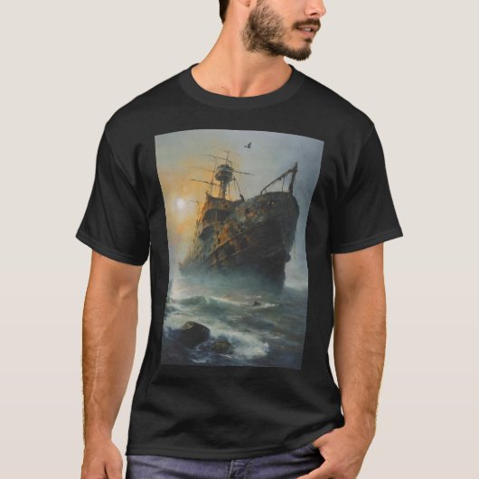 幽霊船、海賊 Tシャツ (正面)
