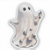 幽霊蝶のハロウィン シール (正面)