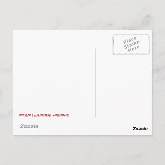 幽霊衣装ハロウィーンのカボチャのちょうちん黒猫フクロウこうもり ポストカード (裏面)