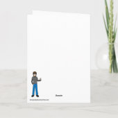 幽霊誕生日カード、お洒落幽霊 カード (裏面)