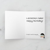 幽霊誕生日カード、お洒落幽霊 カード (内部)