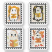 幽霊読のキュート&ブックイッ不気味ク切手セット シール (正面)