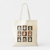 幽霊読のヴィンテージ・スタンプ・ハロウィーン トートバッグ (裏面)