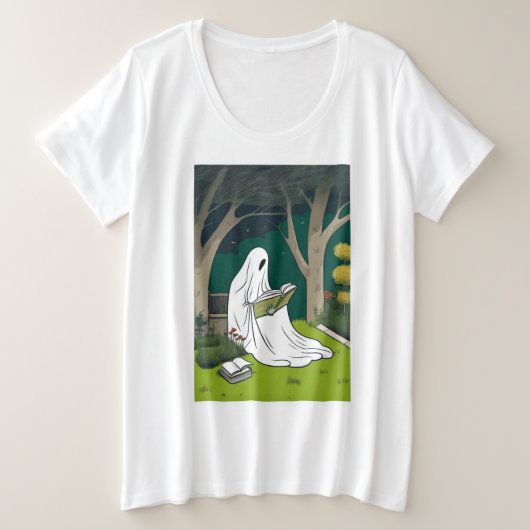 幽霊読の プラスサイズTシャツ (デザイン正面)