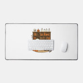 幽霊読ズインコージーハロウィーン図書室クラシックT- デスクマット (キーボード&マウス)