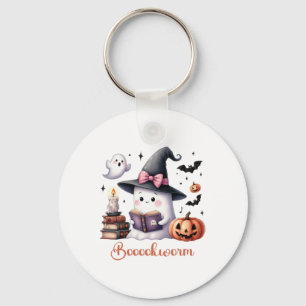 幽霊読ズブックコケットボウハロウィーンガールトッド キーホルダー
