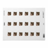 幽霊読ズブック猫好きハロウィーン ラベル (フルシート)