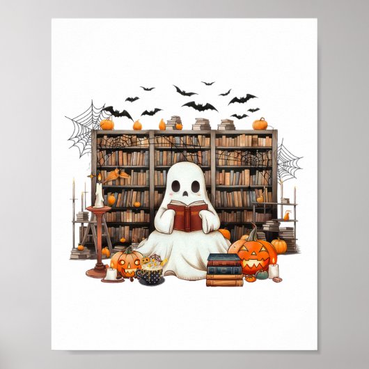幽霊読ズ本書本先生ハロウィンコスト ポスター (正面)