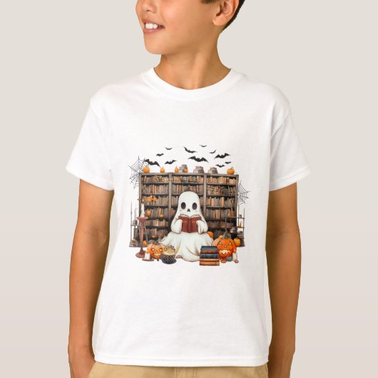 幽霊読ズ本書本先生ハロウィンコスト Tシャツ (正面)
