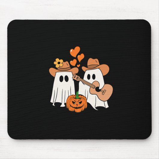 幽霊遊のハロウィーン愛好家のためのギター マウスパッド (正面)