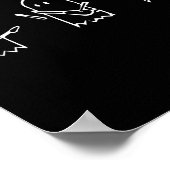 幽霊遊ズのギター怠惰ハロウィーンの衣装おもしろいム ポスター (角)