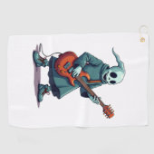 幽霊遊ズGuitar – 音楽不気味ハロウィーンTee ゴルフタオル (横)