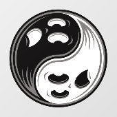 幽霊陰陽白黒 ウィンドウサイン (シート)