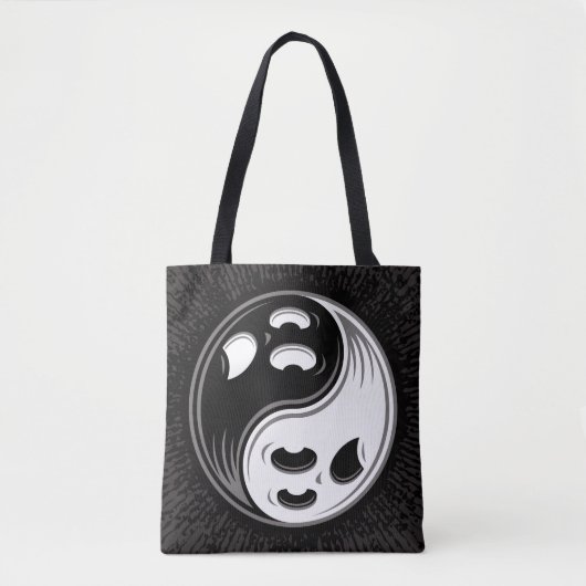 幽霊陰陽白黒 トートバッグ (正面)