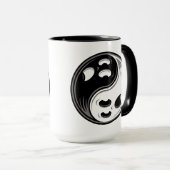 幽霊陰陽白黒 マグカップ (正面右)