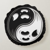 幽霊陰陽白黒 ラウンドクッション (裏面)