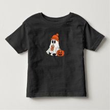 幽霊霜の降りたパンプキンシップ幼児Tシャツ