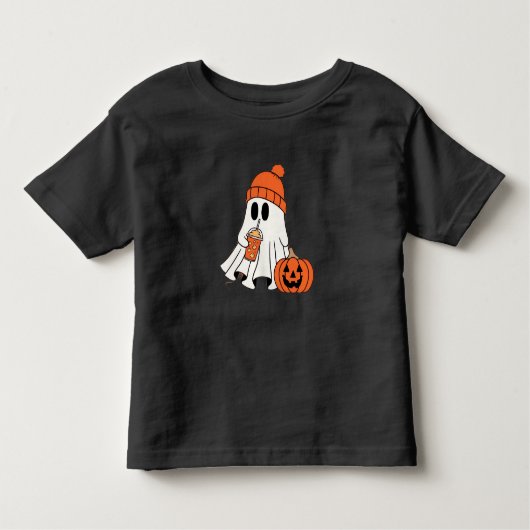幽霊霜の降りたパンプキンシップ幼児Tシャツ トドラーTシャツ (正面)