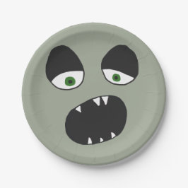 幽霊顔アイアンドマウス ペーパープレート