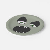 幽霊顔アイアンドマウス ペーパープレート (アングル)