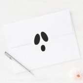 幽霊顔シール ラウンドシール (封筒)