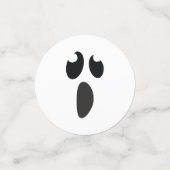 幽霊顔ハロウィーンの衣装パーティー コンフェッティ (スモール正面)