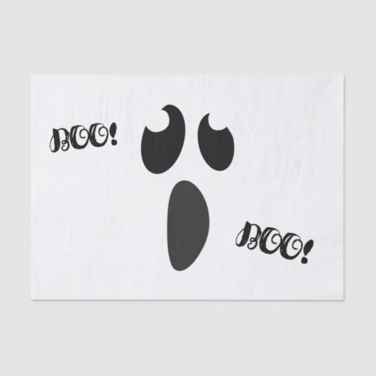 幽霊顔ハローウィンパーティトリックまたはトリートの好意 薄葉紙 (正面)