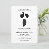 幽霊顔ハローウィンパーティトリックまたはトリートパーティー 招待状 (スタンド正面)