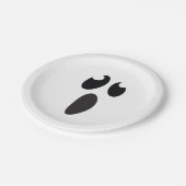 幽霊顔ハローウィンパーティトリックオアトリート ペーパープレート (アングル)