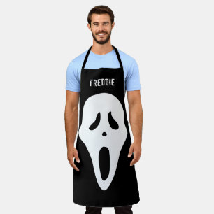 幽霊顔不気味ファニーハロウィーン エプロン
