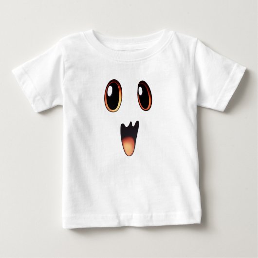 幽霊顔 ベビーTシャツ (正面)