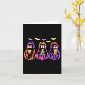 幽霊飲みコーヒーおかしなハロウィーンのコスチュームcoff カード (黄色い花)