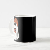 幽霊飲みコーヒーおかしなハロウィーンのコスチュームcoff コーヒーマグカップ (正面左)